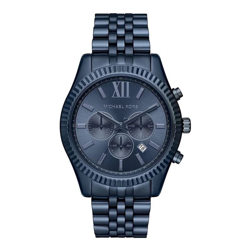Michael Kors Men's Watch Lexington Chronograph 45mm Navy Blue - MK8480
